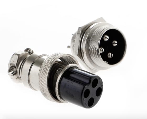 GX16-4 Pin 16mm Male &amp; Female Wire Panel Circular Connector  — image 1
