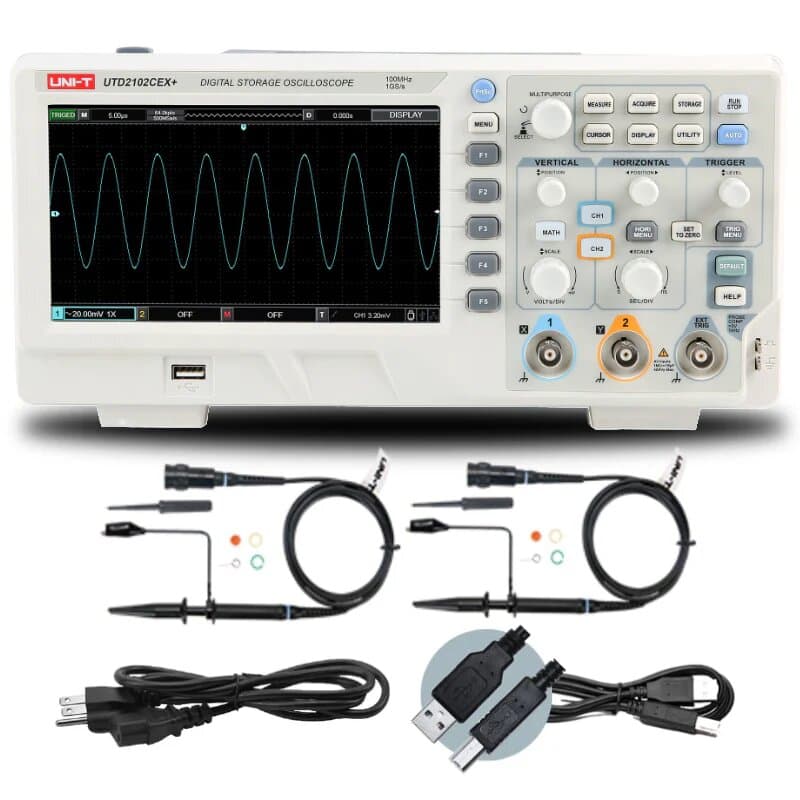 2-channel oscilloscope 200 MHz 1Gs / s, UNI-T UTD2202CEX+ — image 1