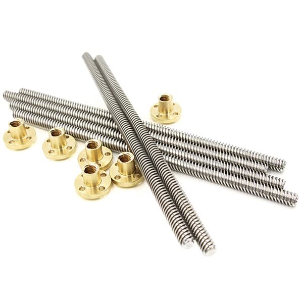 T8x1200mm trapezoidal Lead Screw with Brass Nut — image 1