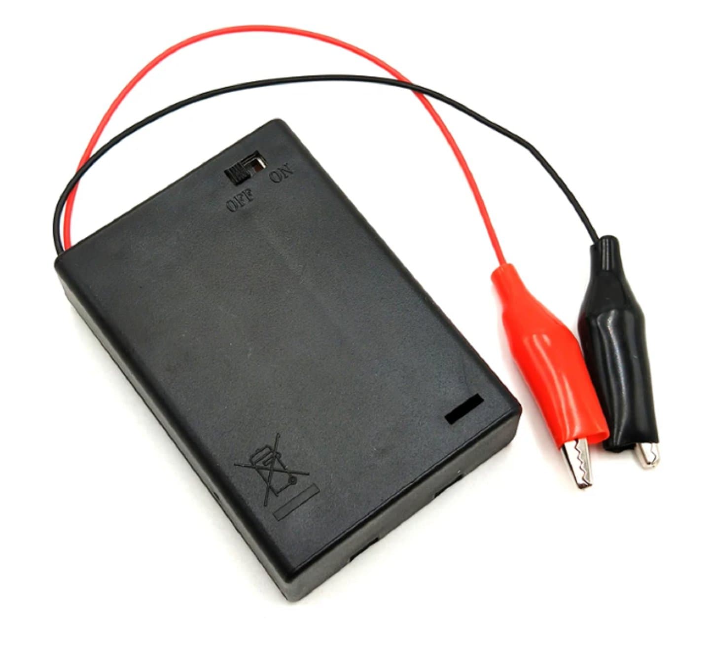 3AA battery holder with Cover and Switch and  Alligator — image 1