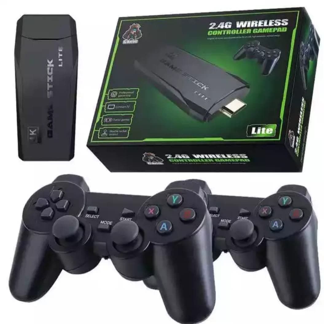 2.4G Wireless Controller Game-Pad TV Video Game Stick (4K Ultra HD Game Stick, Black ) — image 1