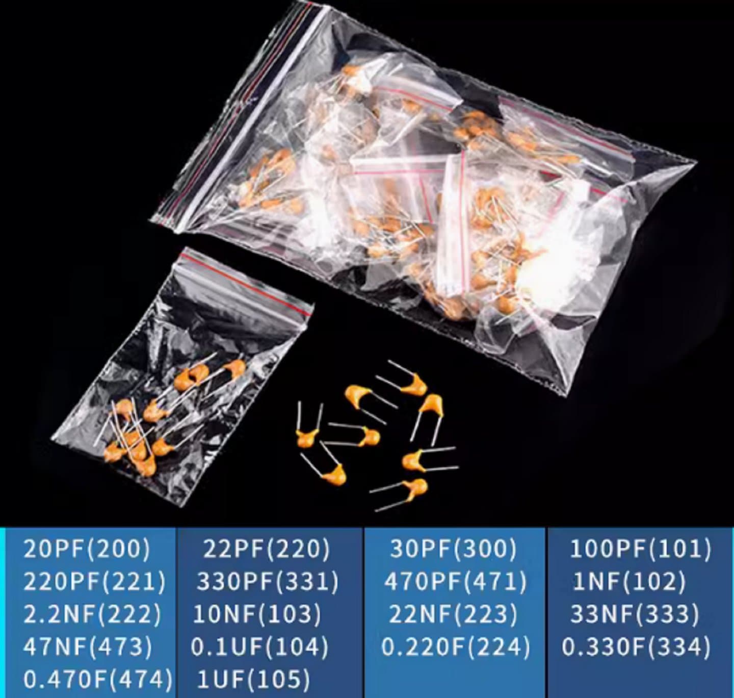 Monolithic Ceramic Capacitor 18values*10pcs=180PCS — image 1
