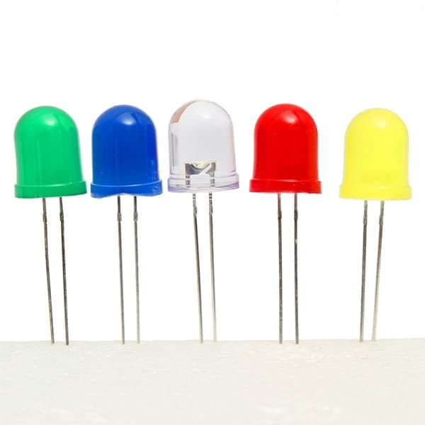 10mm LED F10 Red, Green, Yellow, Blue, White — image 1