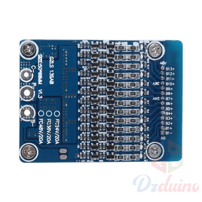 20A 18650 Battery Protection BMS PCB Board Balance 13S 48V — image 1