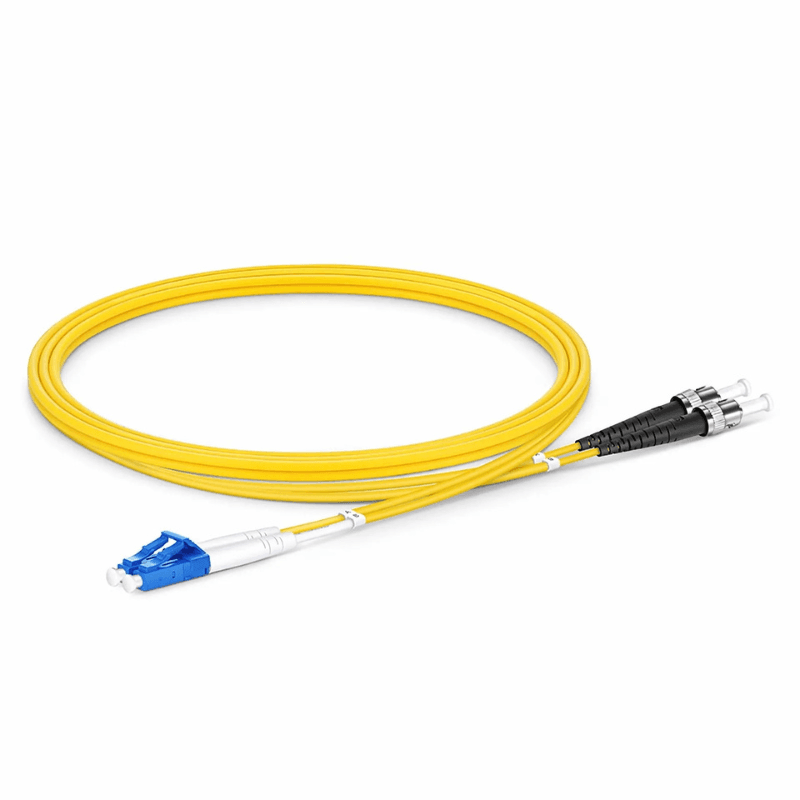 FIBER OPTIC PATCH CABLE, DUPLEX, SINGLE-MODE LC/ST, OS2 9/125 µm – 10 m (33 ft.) – YELLOW — image 1