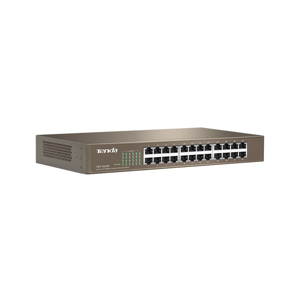 Tenda 24-Port TEF1024D Gigabyte Ethernet 10/100/1000 Mbps Switch — image 1