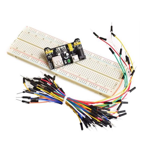 MB-102 MB102 Solderless Breadboard + Alimentation + Jumper Kits de câbles 