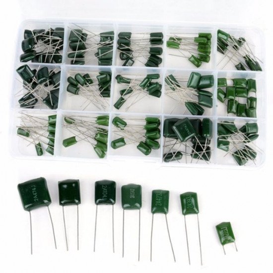 150 Pcs 100 V Polyester  Condensateur 15 Valeur 0.33nF-470nF Assorstment Kit