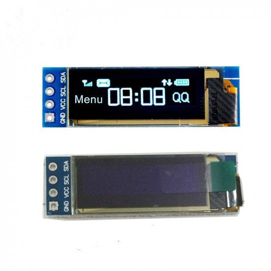 0,91 pouces DC 5V 3.3V 128x32  LCD OLED Module d'affichage Bleu 