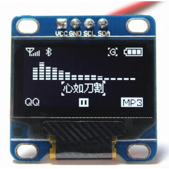 Module d'affichage OLED 0.96inch - SPI/I2C- 128x64 -4broches (Bleu)