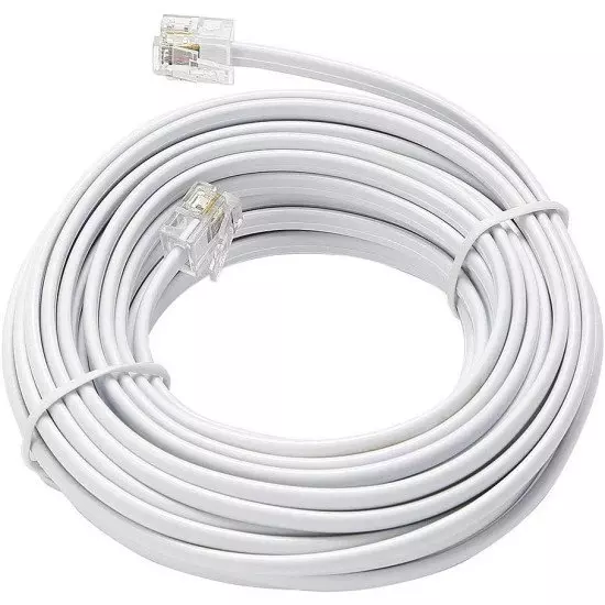 Câble RJ45 RJ11 téléphone 3m blanc