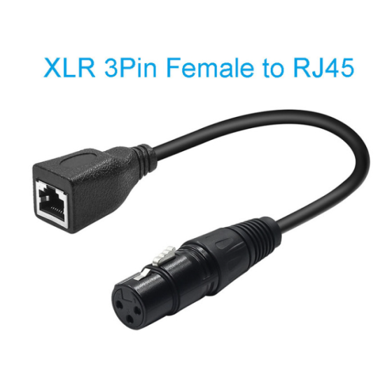 XLR femelle 3 broches vers RJ45 femelle