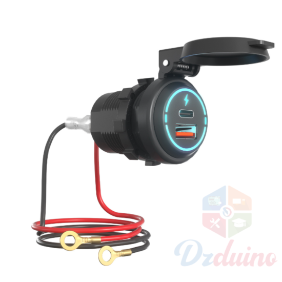 Chargeur rapide PD+USB pour voiture