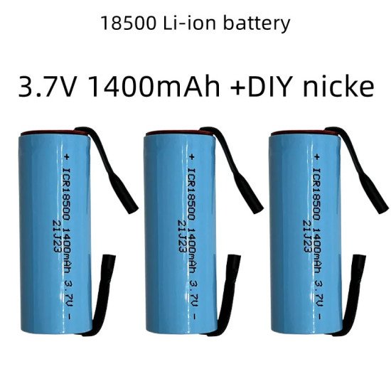 Batterie Li-Ion Rechargeable 18500, 3.7V 1400mAh