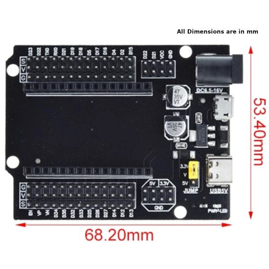 Carte d'extension de bouclier ESP32  30Broches