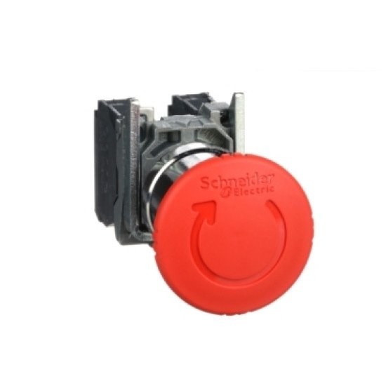 BOUTON D'ARRET D'URGENCE ROUGE HARMONY ARRET D'URGENCE ROUGE Ø22 TETE Ø40 TOURNER POUR DEVERROUILLER 1O+1F-XB4BS8442