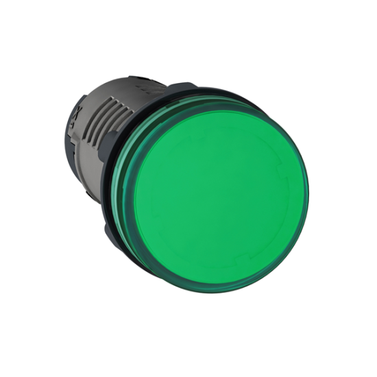 VOYANT LUMINEUX ,PLASTIQUE, VERT,Ø22MM, 220-230V AC, XB7EV03MP