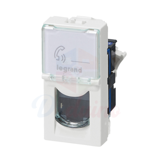 Prise RJ45 catégorie6 FTP Mosaic 1 module - blanc