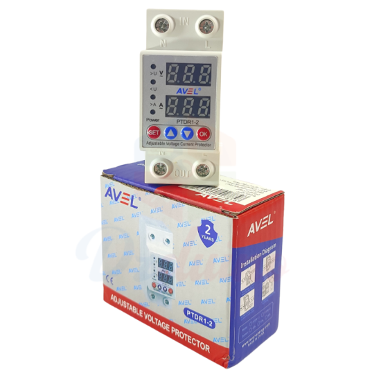 Dispositif de protection intensité et voltage 63A Réglable AVELE AV-PTDR-1-2