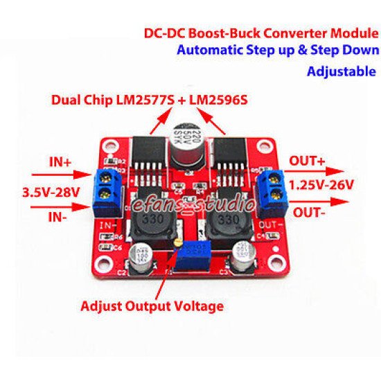 Module d'alimentation réglable, élévateur et abaisseur, LM2596S et LM2577S DC-DC