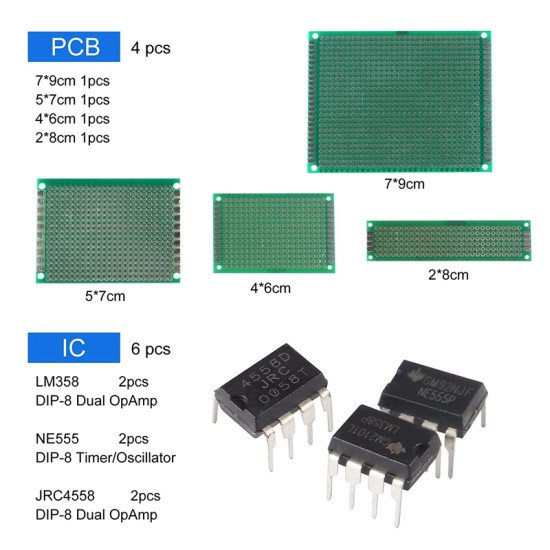 1900Pcs Mega Kit d’assortiment de composants électroniques, condensateurs, résistances, LED, transistors, diodes, 1n270 germanium, prises DC