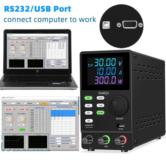 SPPS605D-232 60V 5A Alimentation à découpage DC programmable